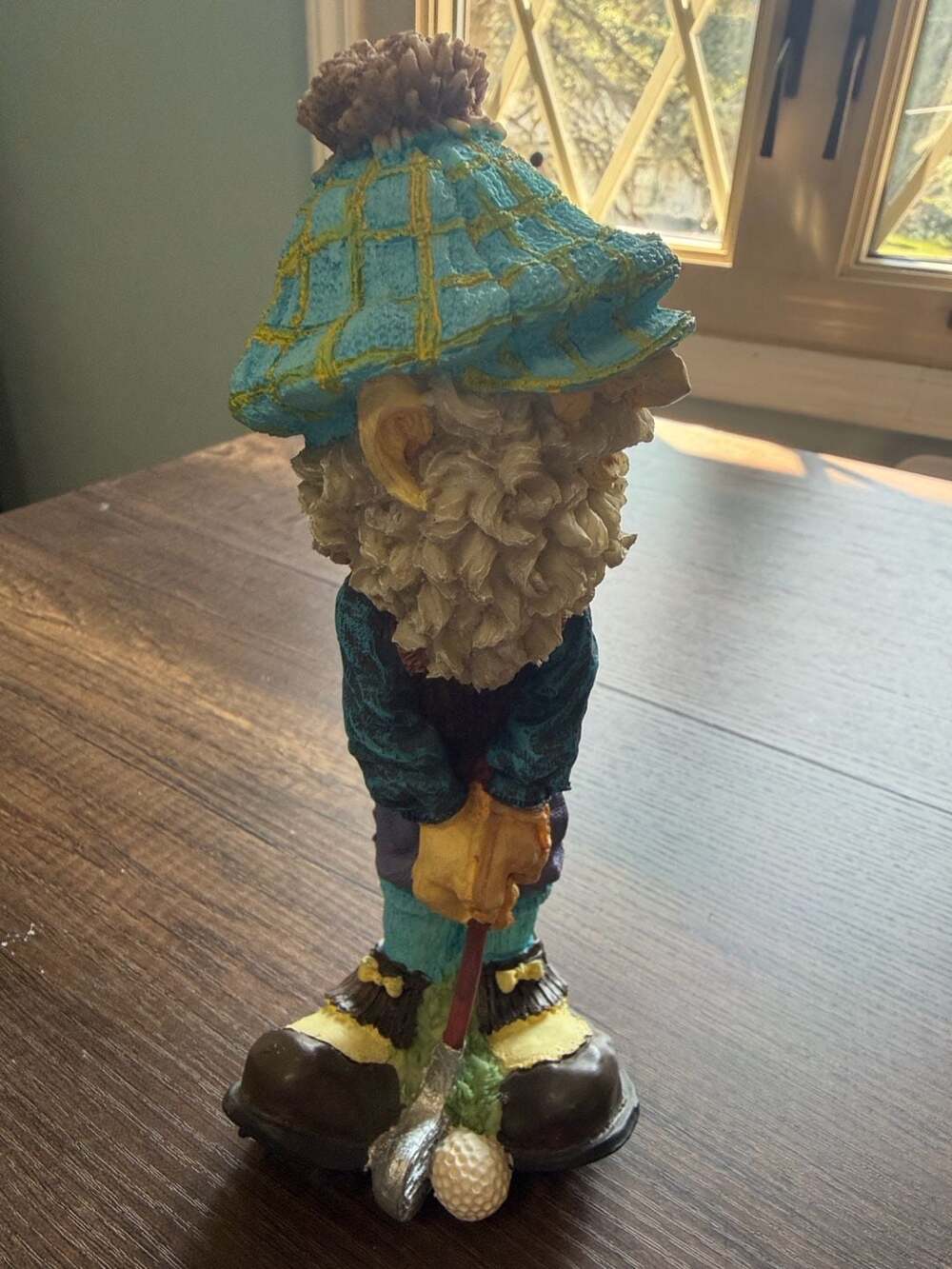 Lipco Golfing Gnome Figurine Resin Old Man Golfer Statue